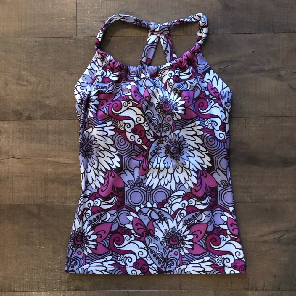 Prana Pretty in Purple Tank - Size Med.